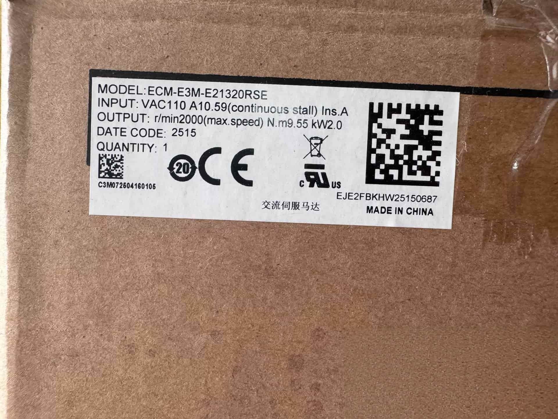100% helt ny original og ægte Delta ECM-E3M-E21320RSE Frekvensomformere Drive Servo Motor