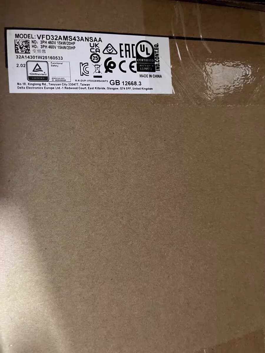 100% helt ny original og ægte Delta VFD32AMS43ANSAA 380V/15KW Frekvensomformere Drive Servo Motor