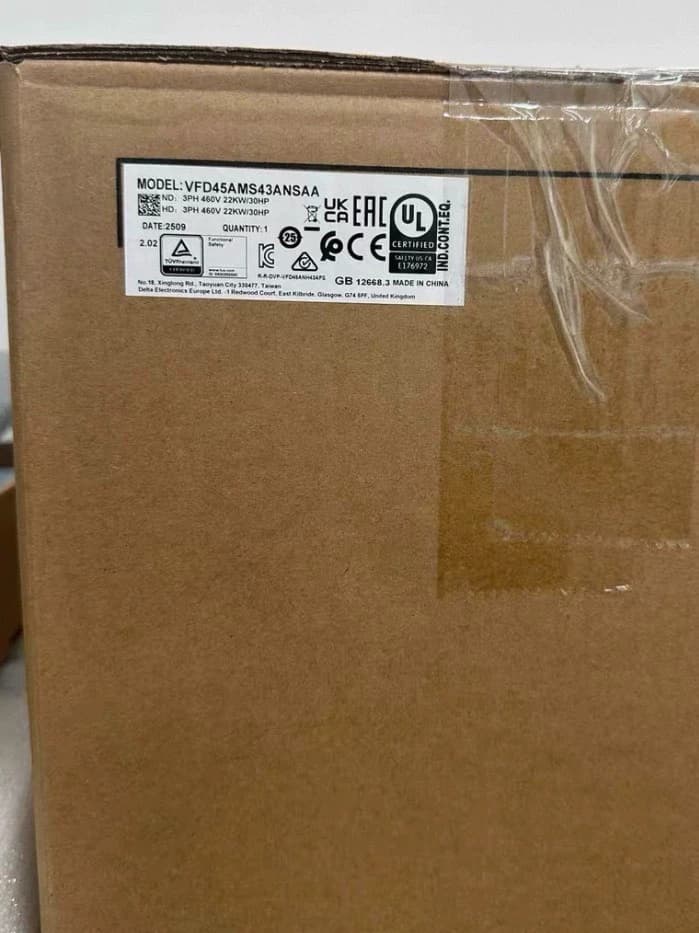 100% helt ny original og ægte Delta VFD45AMS43ANSAA 380V/22KW Frekvensomformere Drive Servo Motor