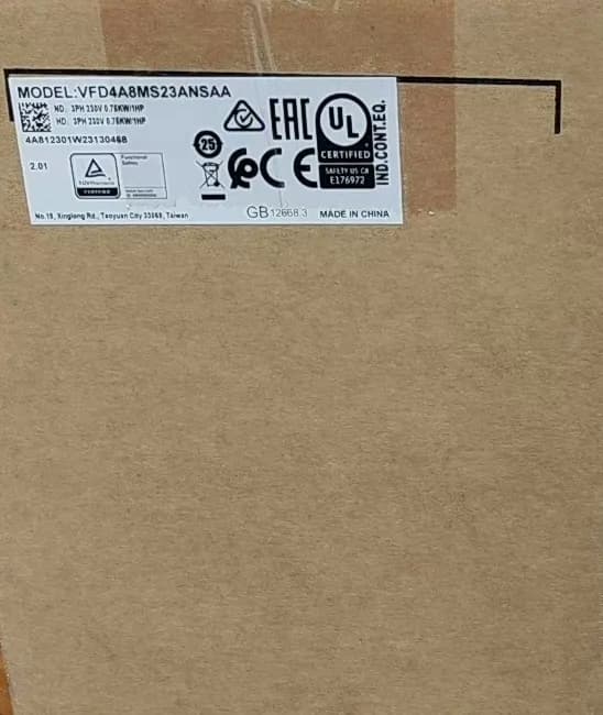100% helt ny original og ægte Delta VFD4A8MS23ANSAA 0,75KW trefaset 220V frekvensomformere Drive Servo Motor