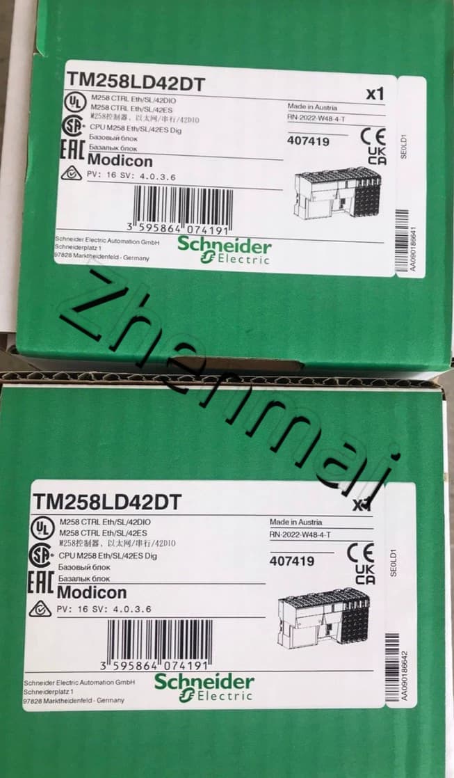 100% helt nye, originale og ægte Schneider TM258LD42DT Frekvensomformere, afbrydere, kontaktorer, beskyttelsesanordninger