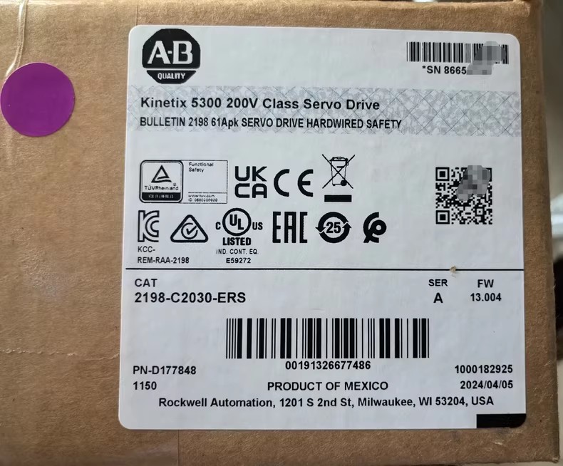 2198-C2030-ERS Kinetix 5300 Servo Drive, helt ny og ægte Hurtig levering