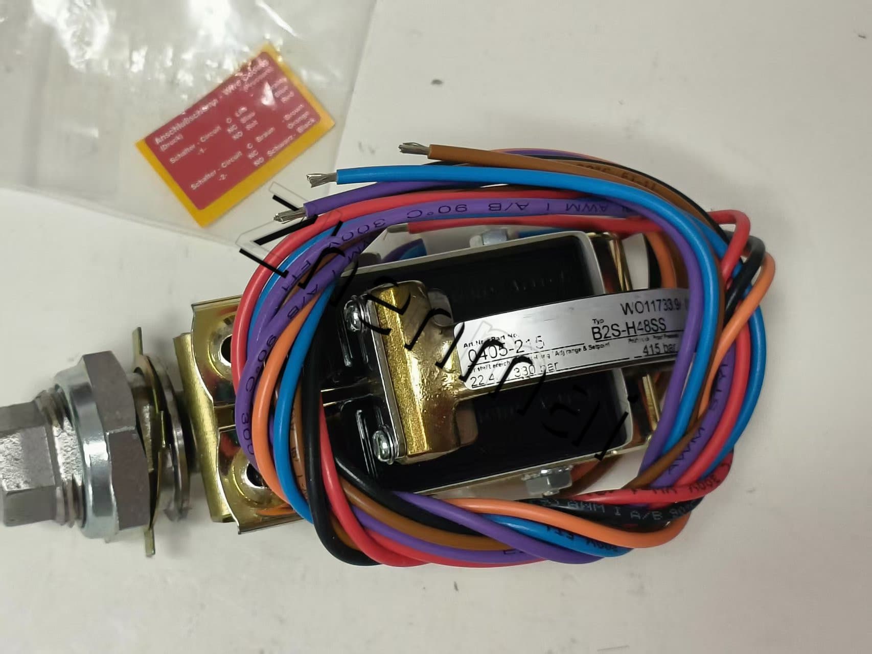 Splinterny original Barksdale 0405-215 B2S-H48SS Tryksensor Niveauafbryder Flowkontakt Trykafbryder Hurtig levering