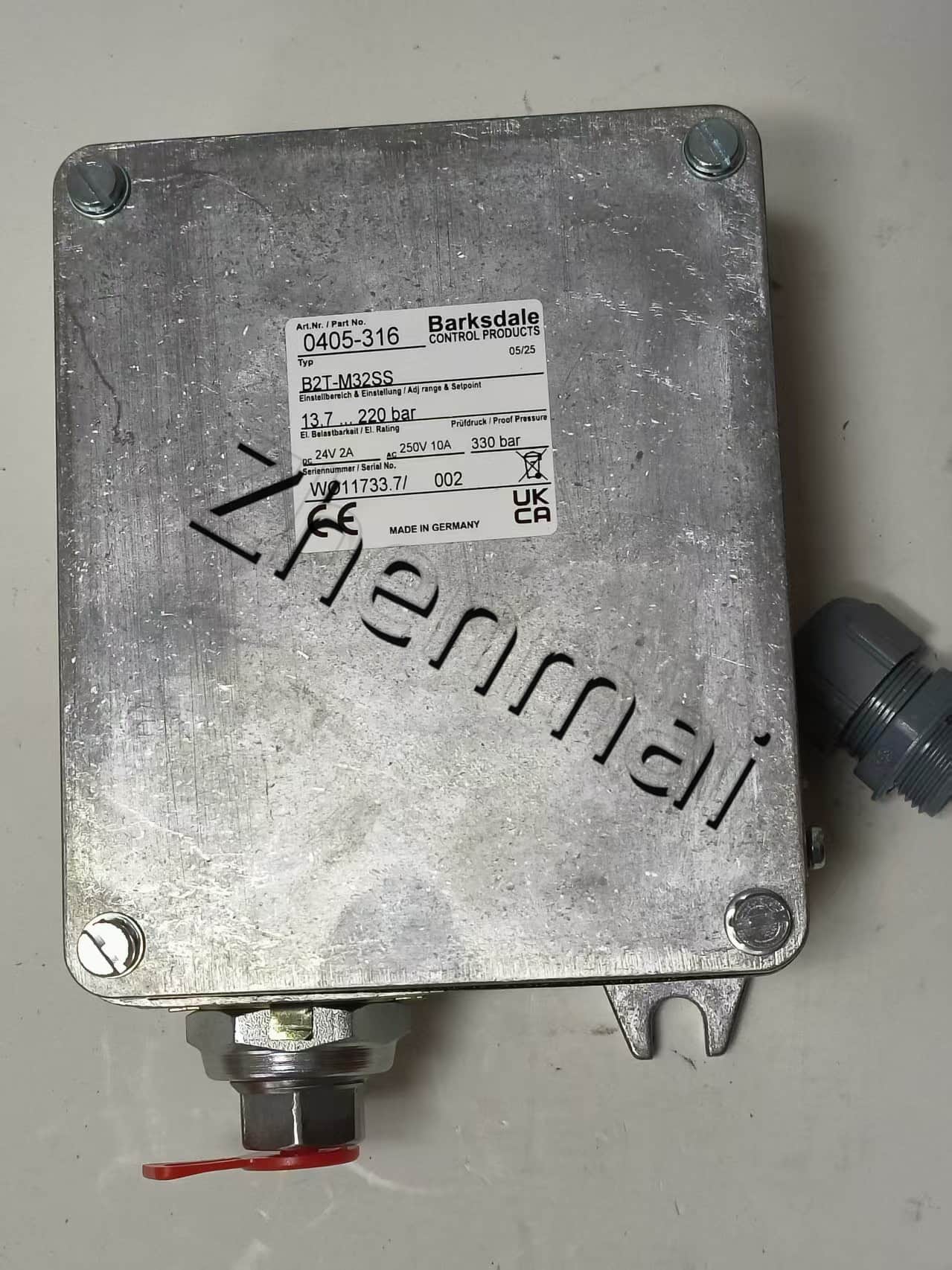 Splinterny original Barksdale 0405-316 B2T-M32SS Tryksensor Niveauafbryder Flowkontakt Trykafbryder Hurtig levering