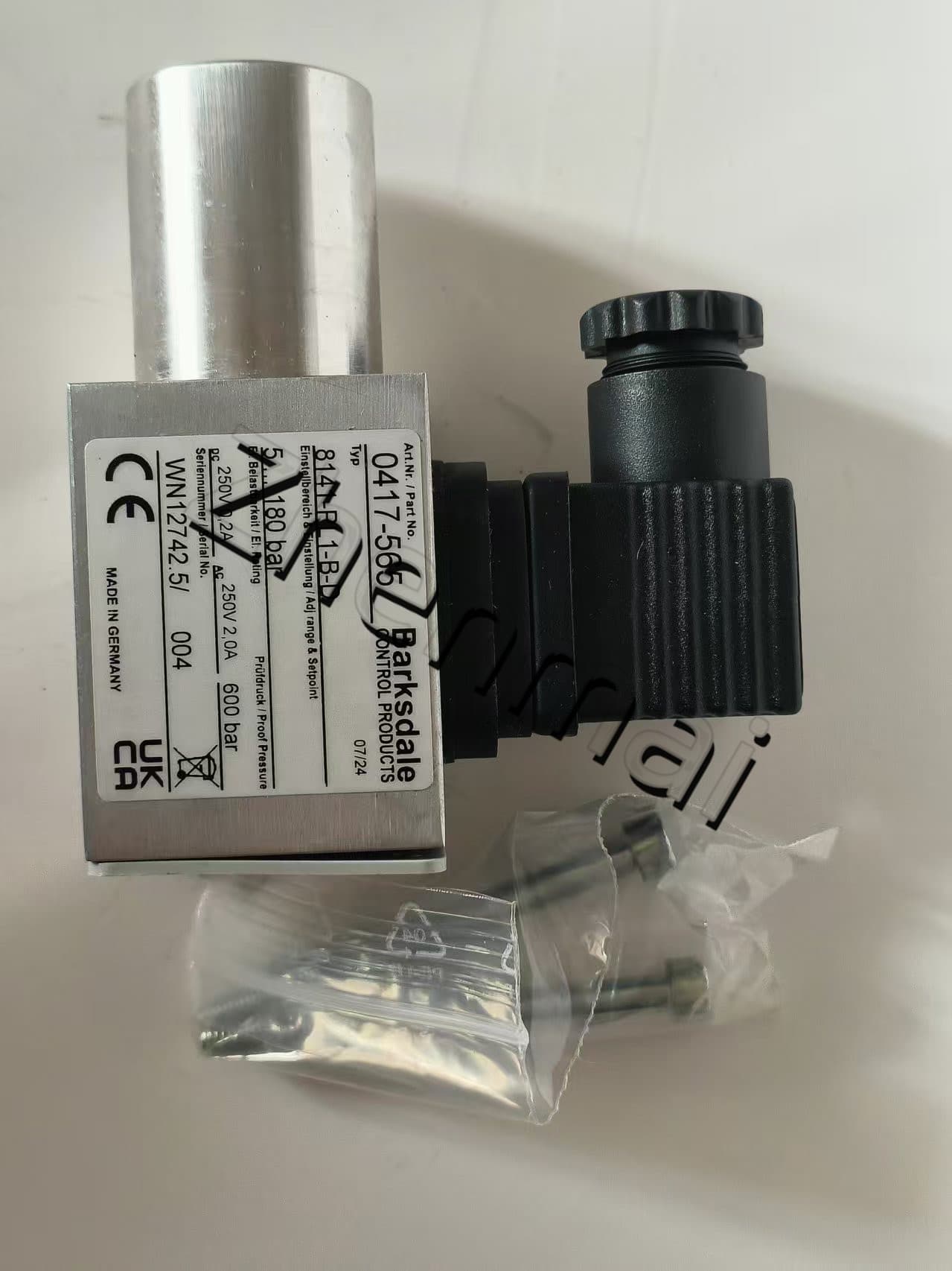 Splinterny original Barksdale 8141-PL1-B-D 0417-565 Tryksensor Niveauafbryder Flowkontakt Trykafbryder Hurtig levering