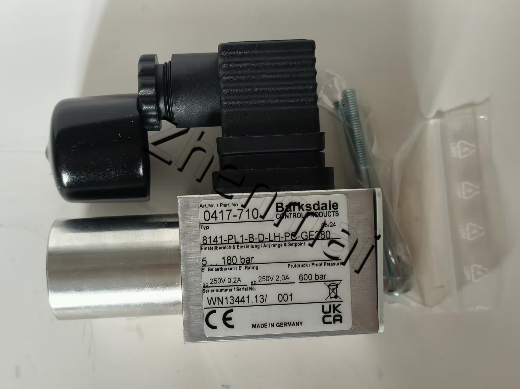 Splinterny original Barksdale 8141-PL1-B-D-LH-PC-GE380 0417-710Tryksensor Niveauafbryder Flowkontakt Trykafbryder Hurtig levering