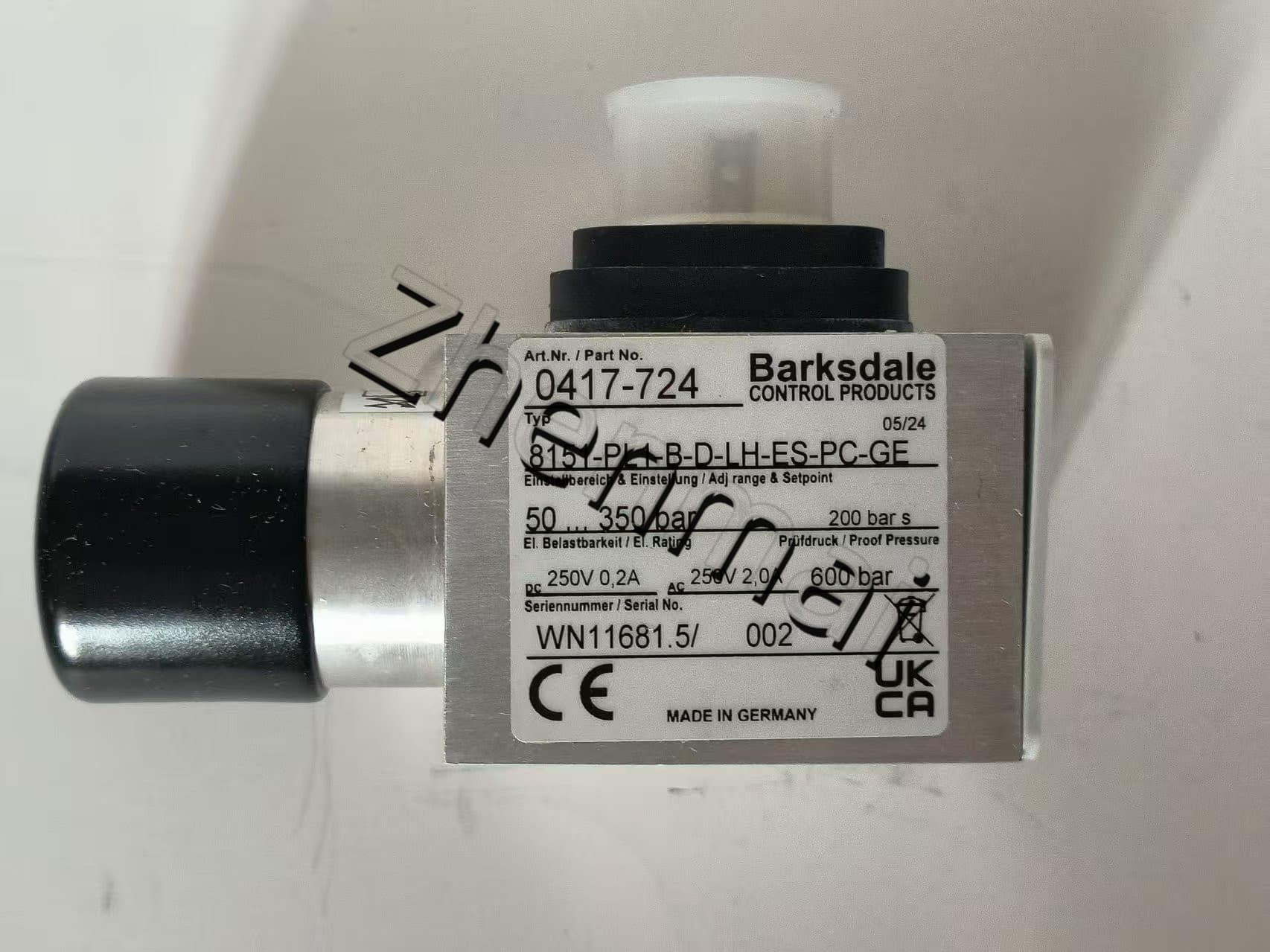 Splinterny Original Barksdale 8151-PL1-B-D-LH-ES-PC-GE 0417-724 8151-PL1-B-D-LH-ES-PC-GE Tryksensor Niveauafbryder Flowkontakt Trykafbryder Hurtig levering