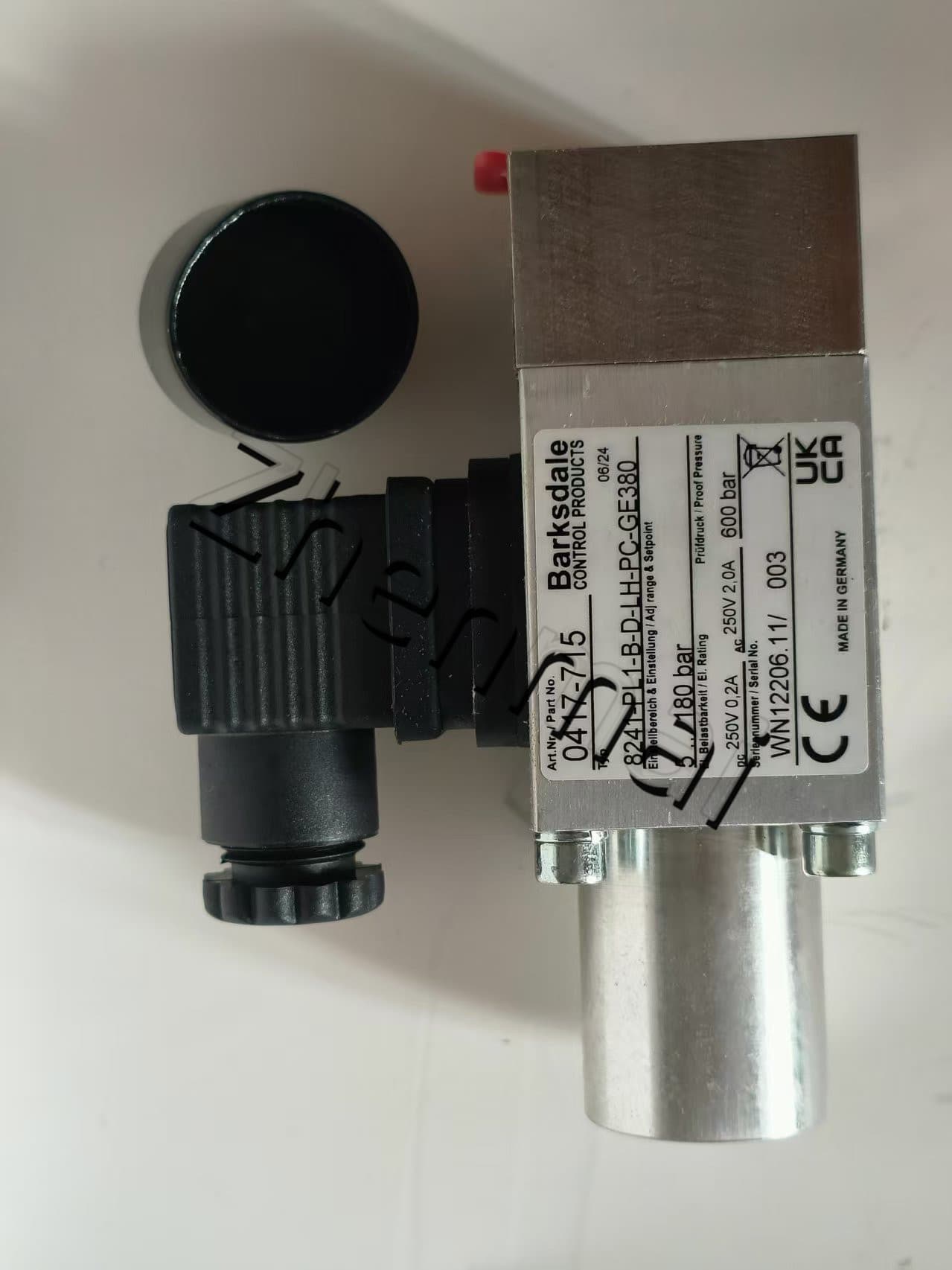 Splinterny original Barksdale 8241-PL1-B-D-LH-PC-GE380 0417-715 Tryksensor Niveaukontakt Flowkontakt Trykafbryder Hurtig levering