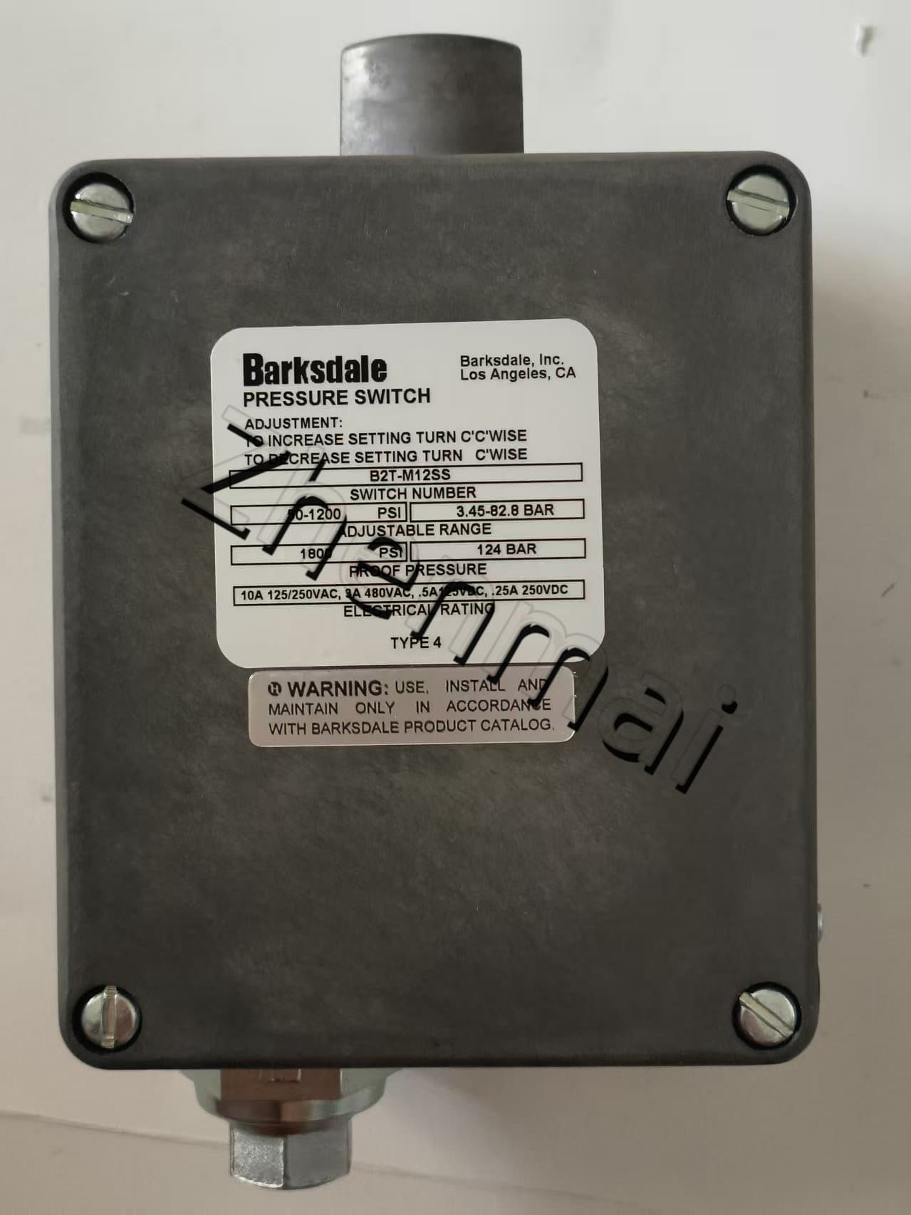 Splinterny original Barksdale B2T-M12SS Tryksensor Niveauafbryder Flowkontakt Trykafbryder Hurtig levering