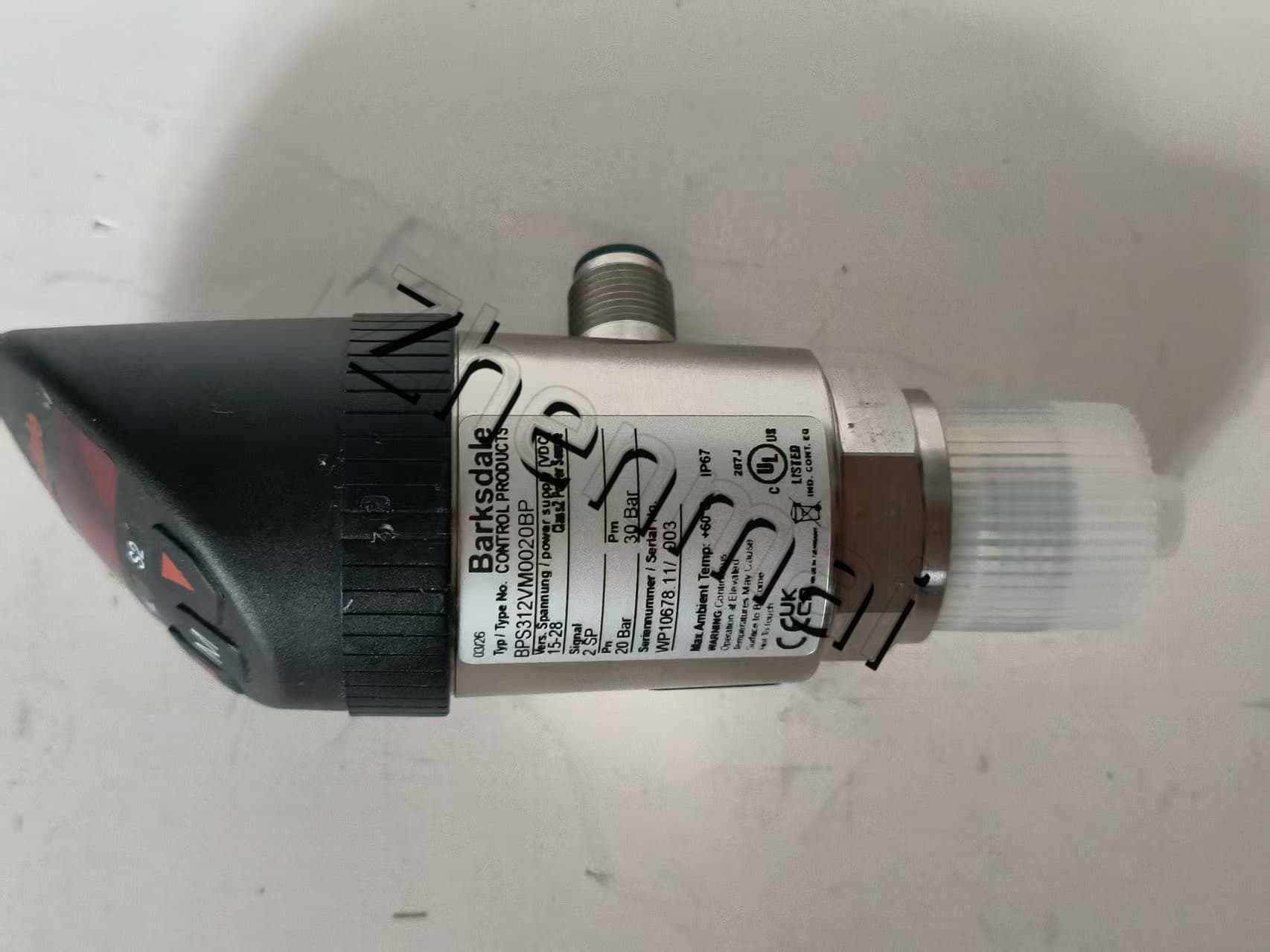 Splinterny original Barksdale BPS312VM0020BP Tryksensor Niveauafbryder Flowkontakt Trykafbryder Hurtig levering