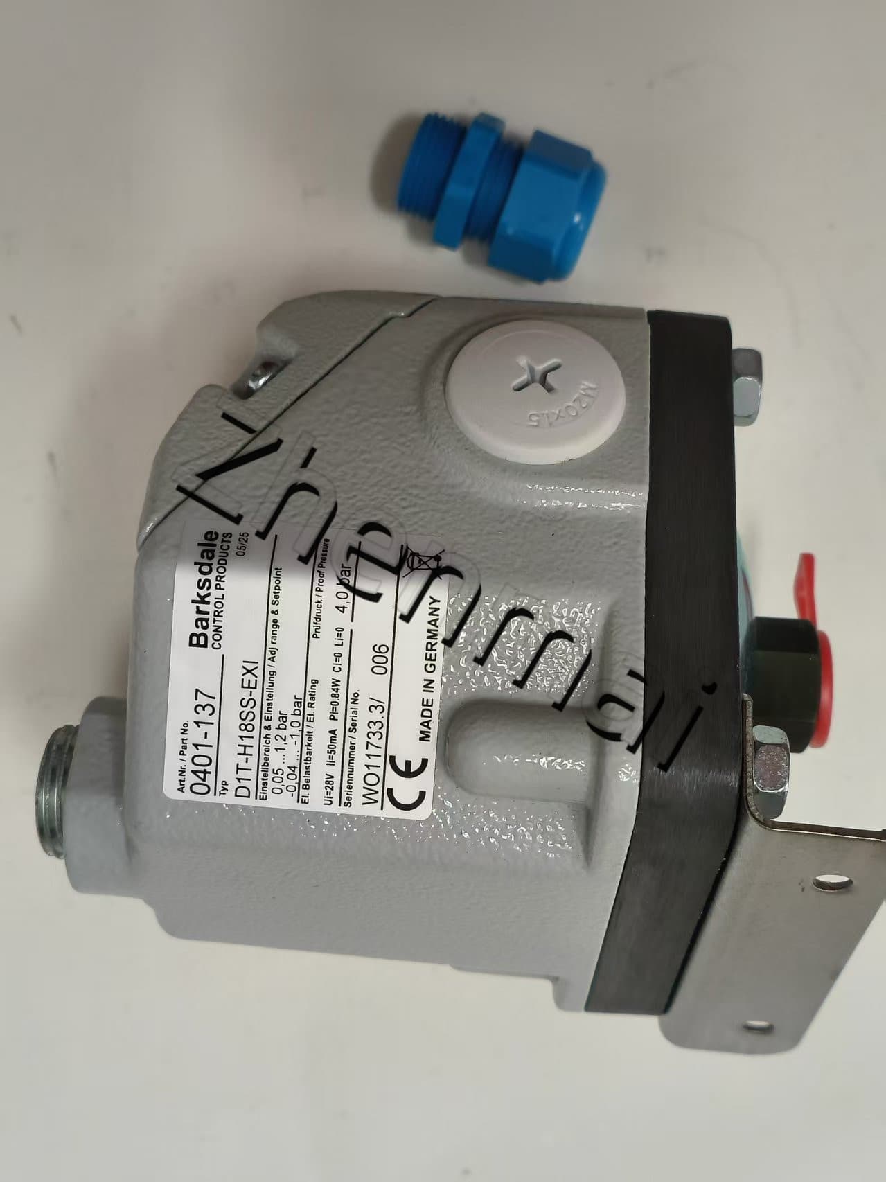 Splinterny original Barksdale D1T-H18SS-EXI 0401-137 Tryksensor Niveauafbryder Flowkontakt Trykafbryder Hurtig levering