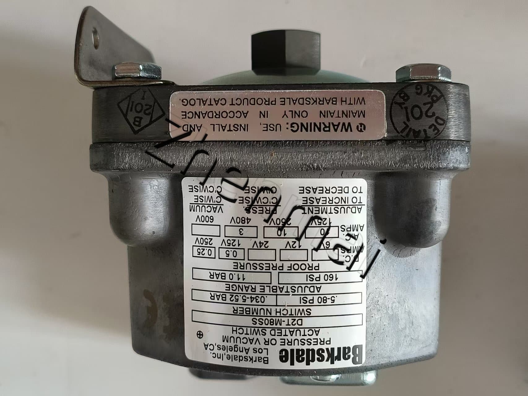 Splinterny original Barksdale D2T-M80SS Tryksensor Niveauafbryder Flowkontakt Trykafbryder Hurtig levering