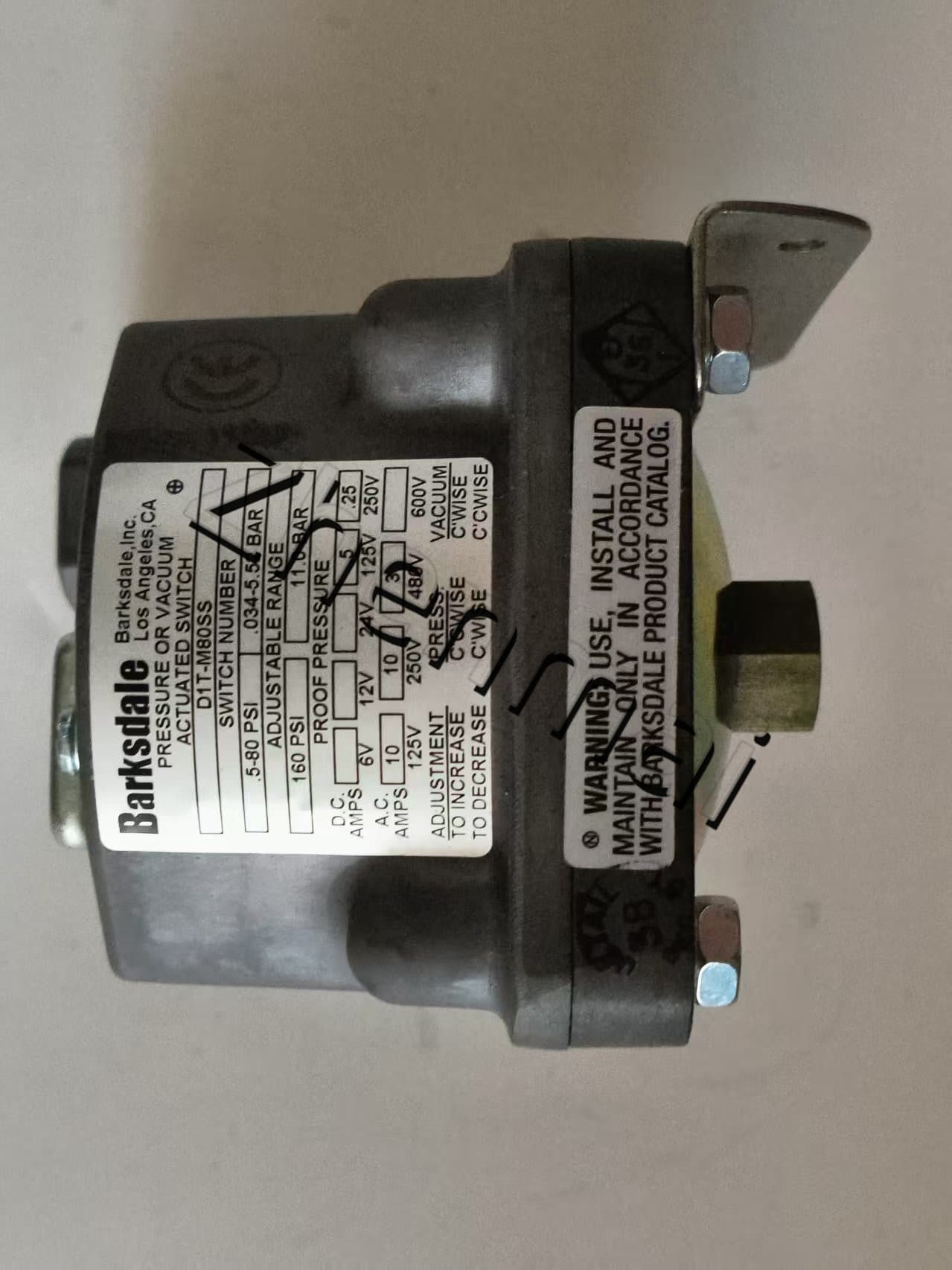 Splinterny original Barksdale DD1T-M80SS Tryksensor Niveauafbryder Flowkontakt Trykafbryder Hurtig levering
