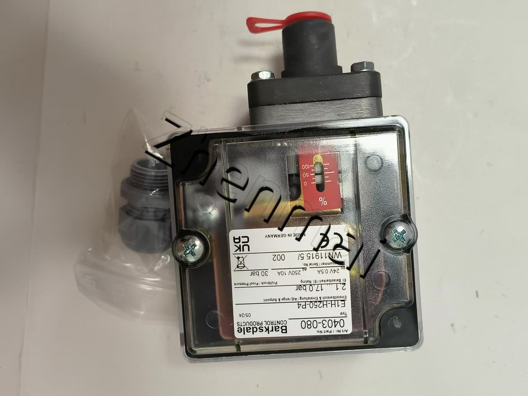 Splinterny original Barksdale E1H-H250-P4 0403-080 Tryksensor Niveauafbryder Flowkontakt Trykafbryder Hurtig levering