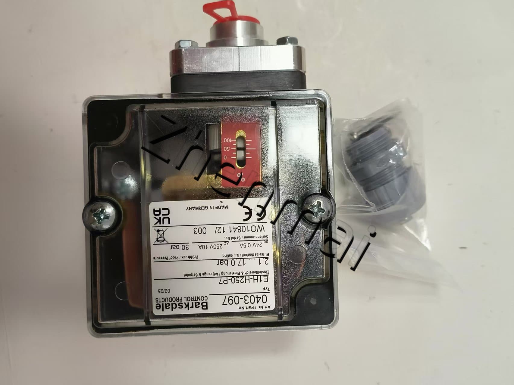 Splinterny original Barksdale E1H-H250-P7 0403-097 Tryksensor Niveauafbryder Flowkontakt Trykafbryder Hurtig levering
