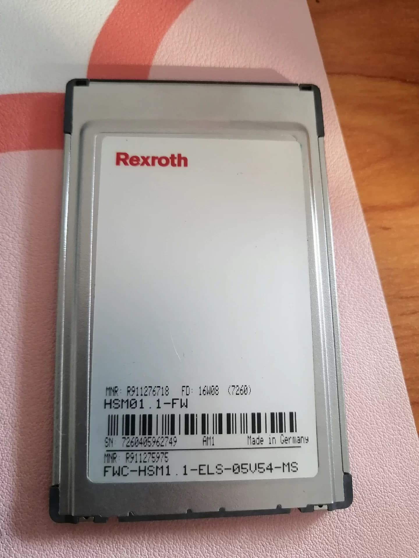 Splinternyt originalt Bosch Rexroth Servo-drevhukommelseskort FWC-HSM1.1-ELS-05V54-MS Servomotor Hurtig levering