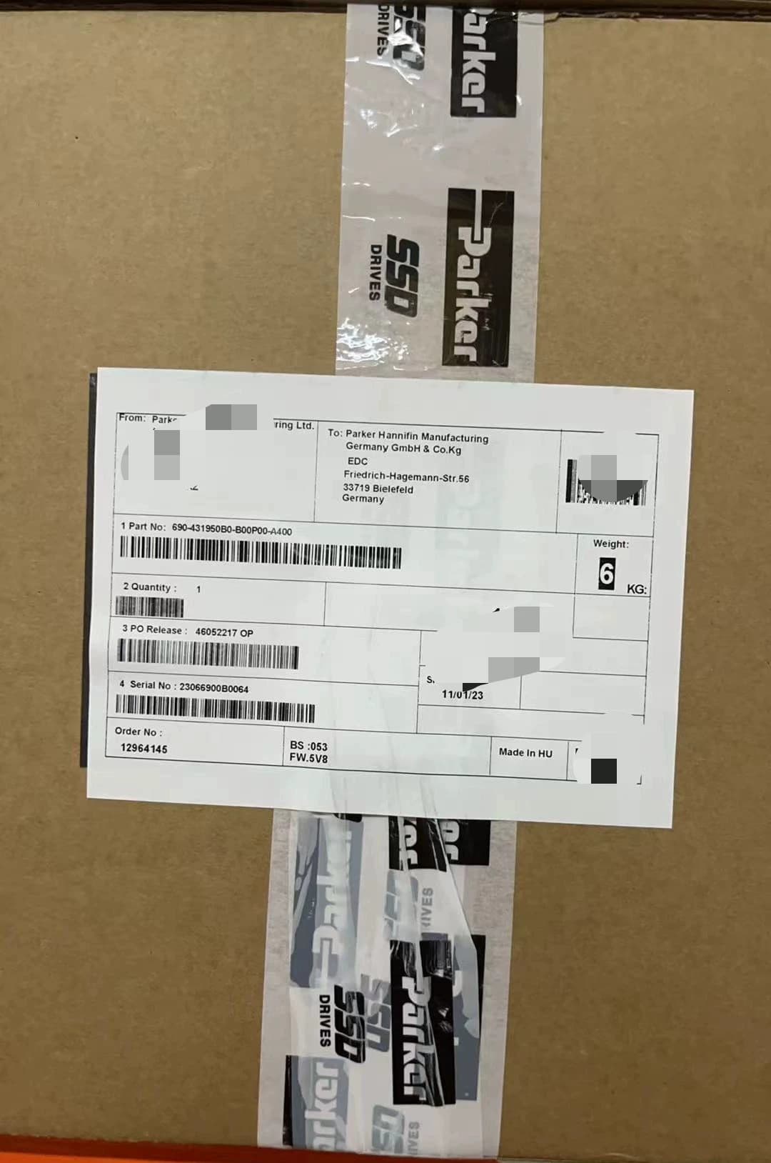 Splinterny original Parker 690-431950B0-B00P00-A400 Servodrev variabel frekvens drev servomotorer controllere Hurtig levering